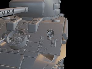 m4a3e8 fury tank 3D Print Model