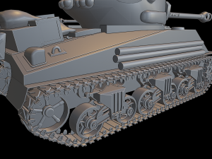 m4a3e8 fury tank 3D Print Model