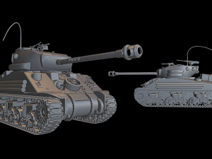 m4a3e8 fury tank 3D Print Model