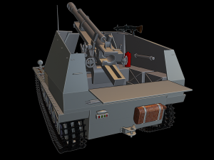 sdkfz 124 wespe tanks 3D प्रिंट मॉडल