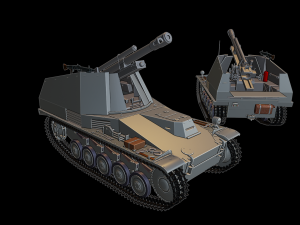 sdkfz 124 wespe tanks 3D प्रिंट मॉडल