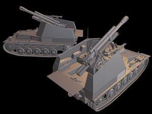 sdkfz 124 wespe tanks 3D प्रिंट मॉडल