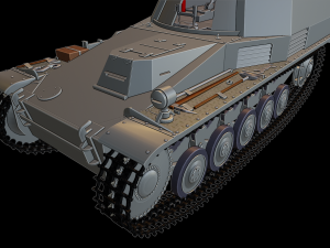 sdkfz 124 wespe tanks 3D प्रिंट मॉडल