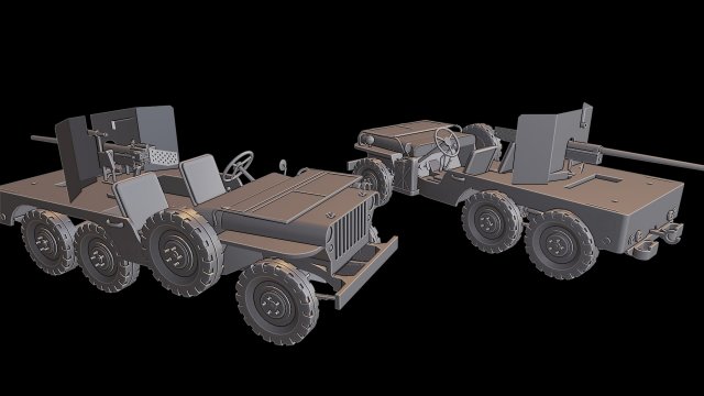 jeep 6x6 tanks 3D-printmodel .c4d .max .obj .3ds .fbx .stl .blend 