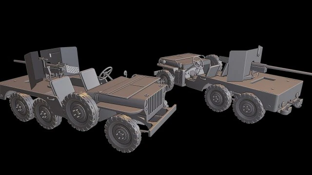 jeep 6x6 tanks 3D Print Model .c4d .max .obj .3ds .fbx .stl .blend 