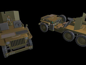 jeep 6x6 tanks 3D Print Model