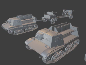 komplet t20plus zis3 wozek tanks 3D Print Model