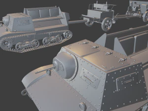 komplet t20plus zis3 wozek tanks 3D Print Model