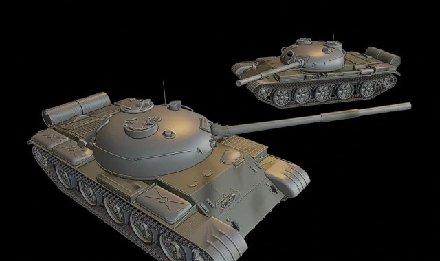 t-62 tanks 3D Print Model .c4d .max .obj .3ds .fbx .stl .blend