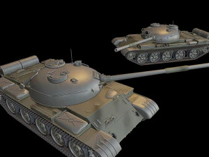 tank t-62 Model Cetak 3D
