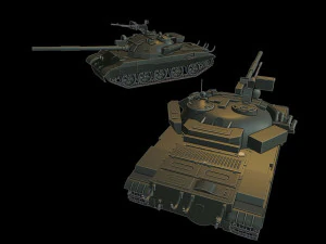 tank t-62m Model Cetak 3D