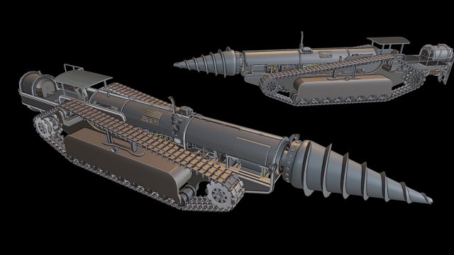 bur tanks Model do druku 3D .c4d .max .obj .3ds .fbx .stl .blend 