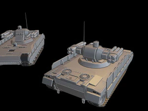 tank kendaraan pendukung tempur Model Cetak 3D