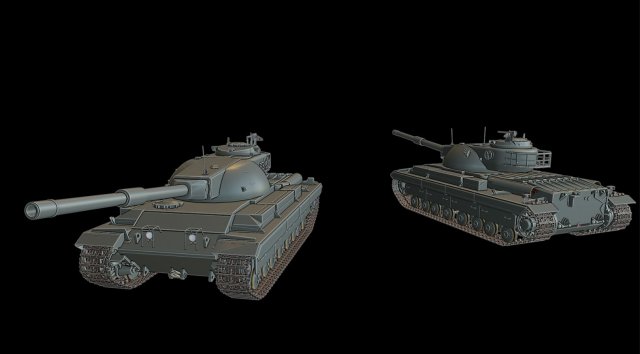 conqueror tanks 3D Baskı Modeli .c4d .max .obj .3ds .fbx .stl .blend 