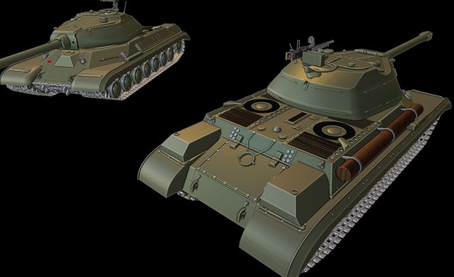 is-4 tanks 3Dプリントモデル .c4d .max .obj .3ds .fbx .stl .blend 