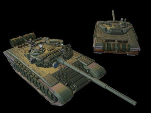 tank t-72b Model Cetak 3D