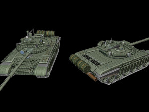 t-72b tanks 3D-Druckmodell