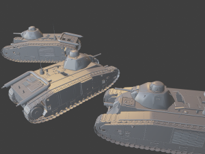 b1 bis tanks 3D 프린트 모델