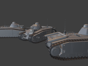 b1 bis tanks 3Dプリントモデル