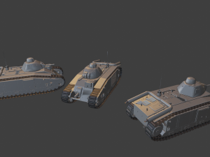 b1 bis tanks 3Dプリントモデル