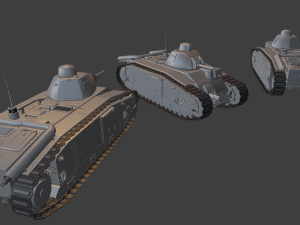 b1 bis tanks 3Dプリントモデル