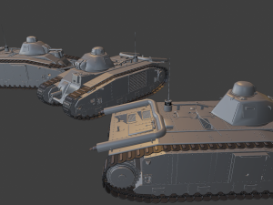 b1 bis tanks 3Dプリントモデル