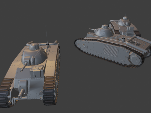 b1 bis tanks 3Dプリントモデル