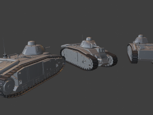 b1 bis tanks 3Dプリントモデル