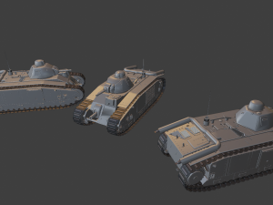 b1 bis tanks 3Dプリントモデル