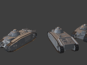 b1 bis tanks 3Dプリントモデル