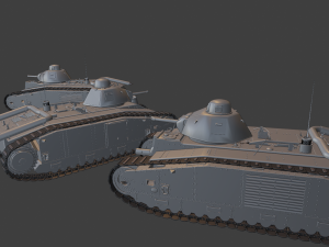 b1 bis tanks 3Dプリントモデル
