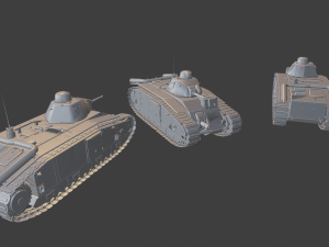 b1 bis tanks 3Dプリントモデル