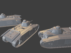 b1 bis tanks 3Dプリントモデル