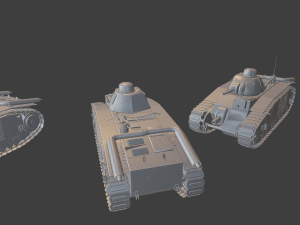 b1 bis tanks 3Dプリントモデル