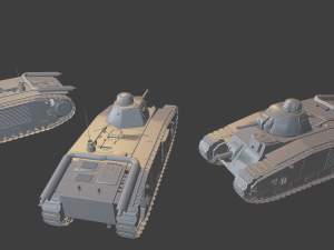 b1 bis tanks 3Dプリントモデル