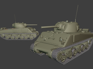 m4 sherman tanks 3D Print Model