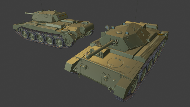 mk vi crusader iii tanks 3D Print Model .c4d .max .obj .3ds .fbx .stl .blend 