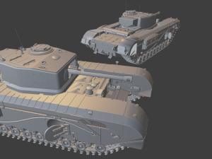 churchill cdl tanks 3D Baskı Modeli