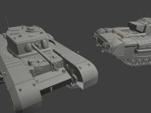 churchill cdl tanks 3D Print Model