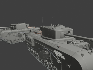 churchill cdl tanks 3D 프린트 모델