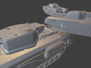 churchill cdl tanks 3D 프린트 모델