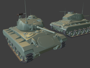 m24 chaffee tanks 3D Print Model