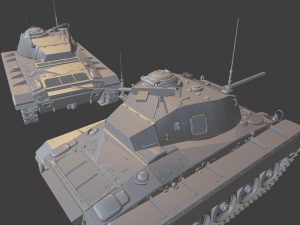 m24 chaffee tanks 3D-Druckmodell