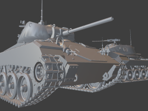 m24 chaffee tanks 3D-Druckmodell