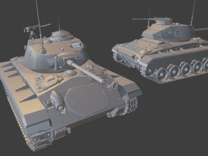 m24 chaffee tanks 3D-Druckmodell
