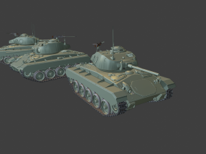 m24 chaffee tanks 3D-Druckmodell