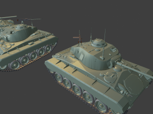 m24 chaffee tanks 3D-Druckmodell