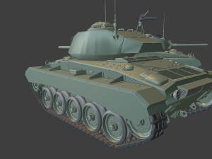 m24 chaffee tanks 3D-Druckmodell