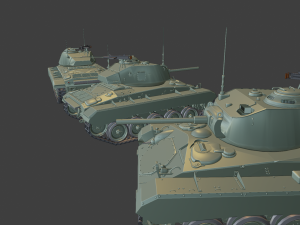 m24 chaffee tanks 3D-Druckmodell