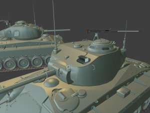 m24 chaffee tanks 3D-Druckmodell
